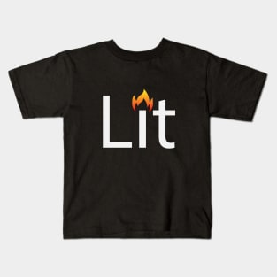 Lit artistic typographic logo Kids T-Shirt